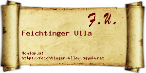 Feichtinger Ulla névjegykártya