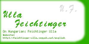 ulla feichtinger business card